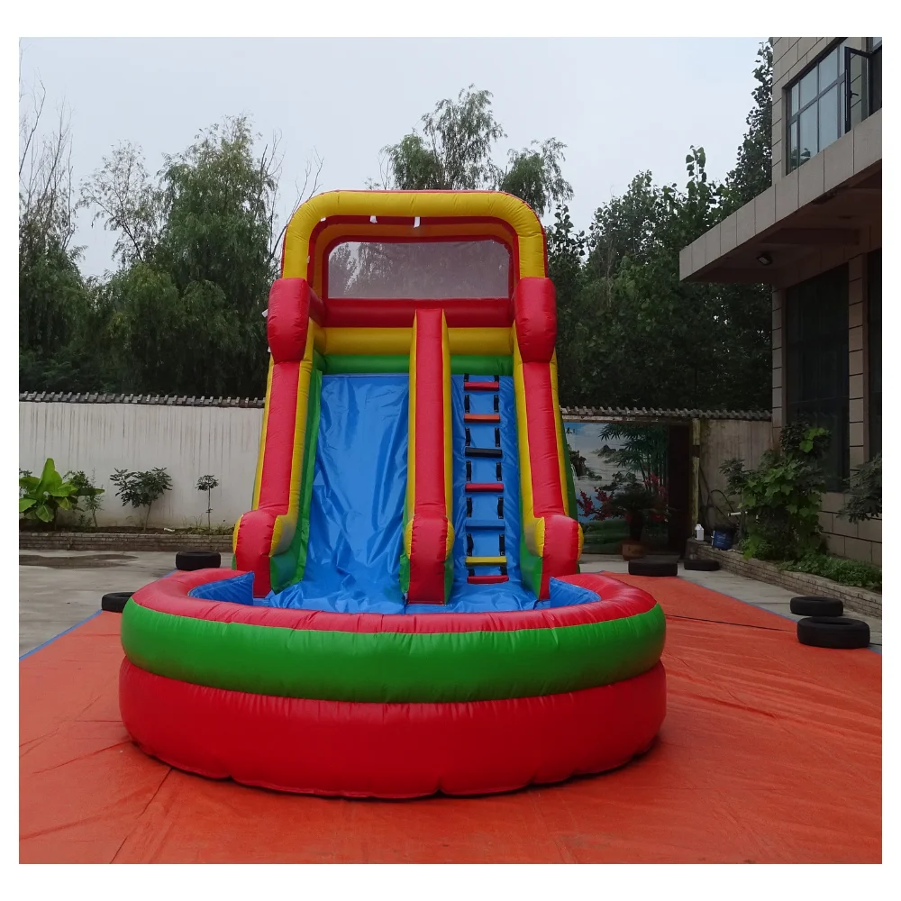 

commercial inflatable water slide pool for kid big cheap bounce house jumper bouncy jump castle bouncer, Multicolor,colorful or customized