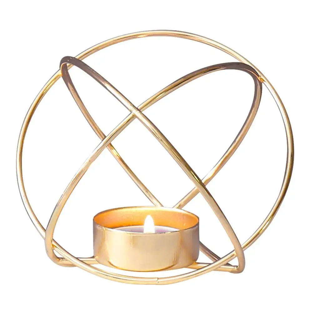 

Geometric Iron Candlestick Nordic Creativity Romantic Dinner Metal Candle Holder For Home Hotel Restaurant Decorations