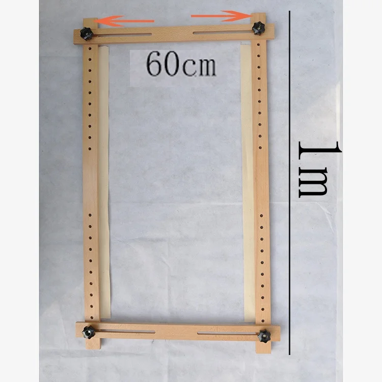 

Adjustable Embroidery Wooden Hoop Frame, Natural wood color