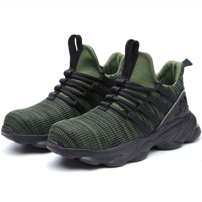 

2021 anti slip light weight unisex fashion sport safety shoes comfortable steel toe sneakers