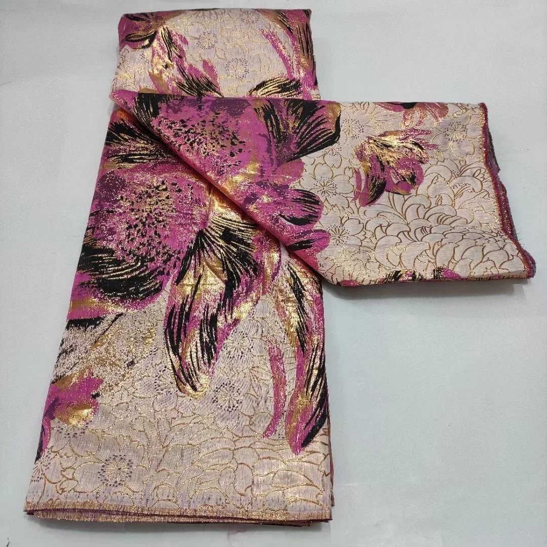 

New fashion floral chinese pink 3d brocade fabric on sale, As pictured