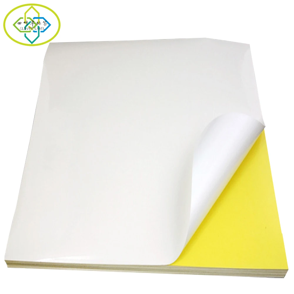 A4 Shipping Waterproof Printable Vinyl Self Adhesive A4 Sheets Size White Sticker Sheet