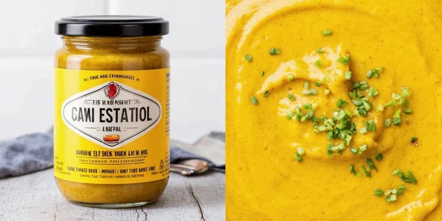 Types of German mustard side by side