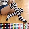 Colorful Sexy Striped Boots Compression Stockings Women Over Knee Socks Girls Socks Long Body Fashion Female Thigh High Socks