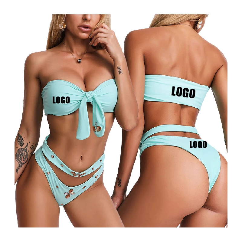 

Free shipping Swimwear Manufacturer Sexy Micro Clothing Custom Brazilian Rhinestone Bikini Women