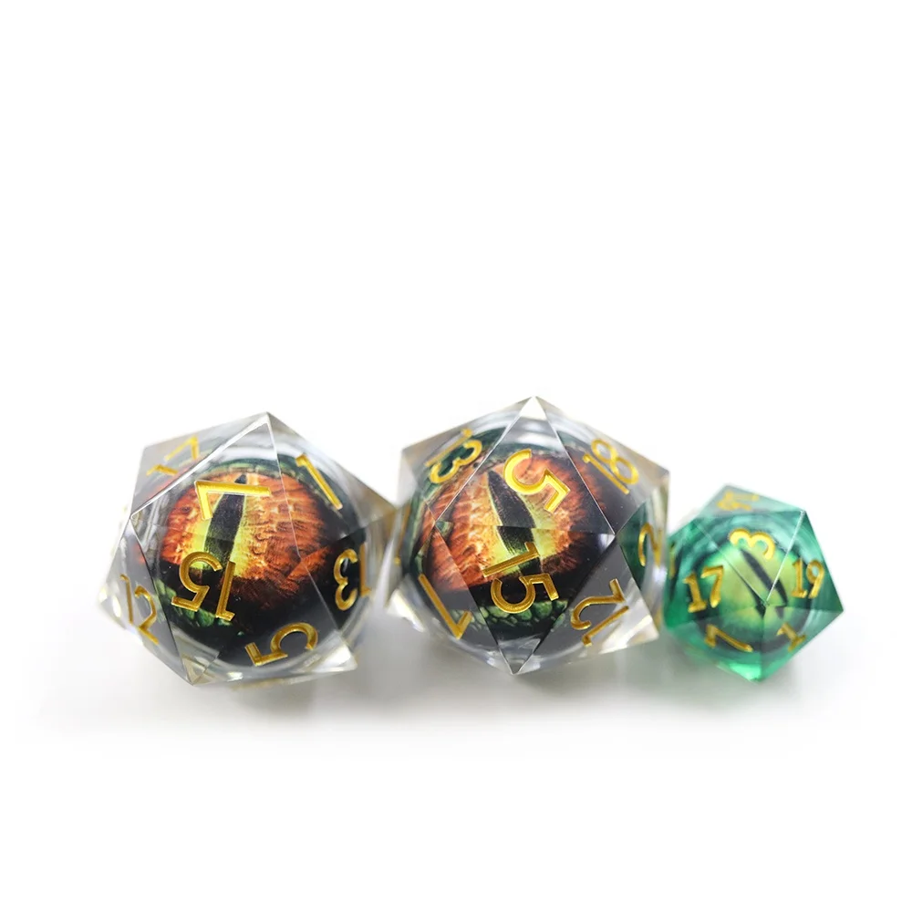 

Jumbo chock d20 dnd sharp edge polyhedral eye ball d20 33mm