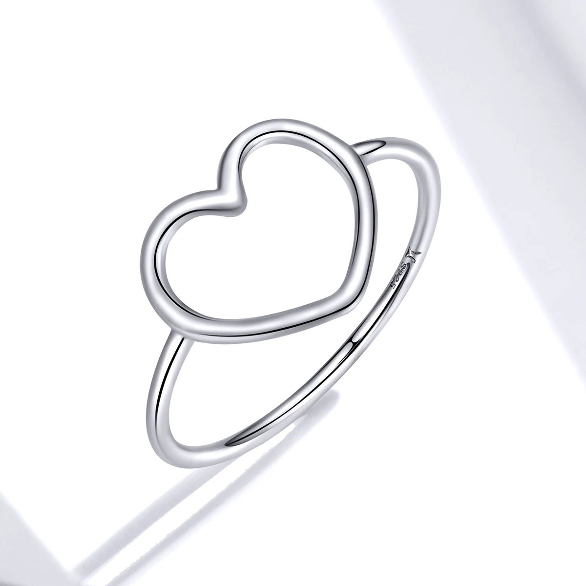 

Sterling Silver 925 Simple Minimalist Heart Finger Rings