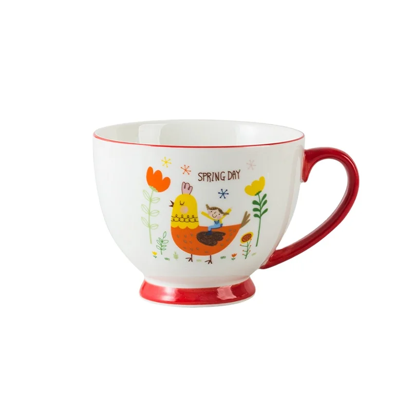 

2021 Hot selling custom logo print pattern porcelain coffee ceramic cup for oem