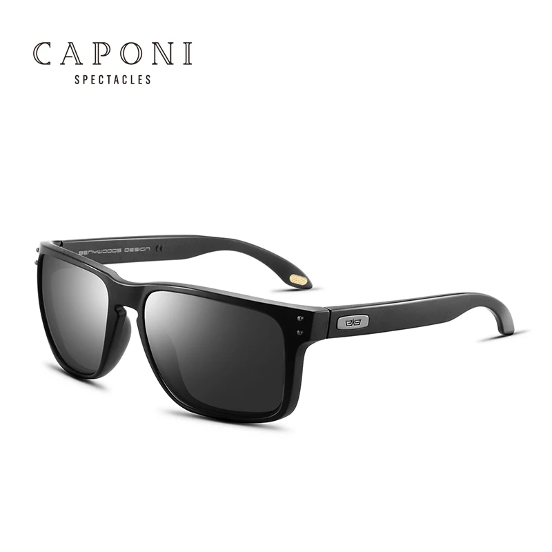 

CAPONI 2021 Latest Eyewear Men Black Integrated Nose Rest Thick TR90 Frame Optical Glasses, 3 colors