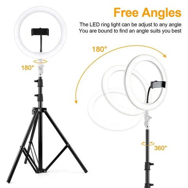 
Youtube Video Round Live Broadcast Clip Fill Light Led Light For Selfie With Tripod Led Film Light 