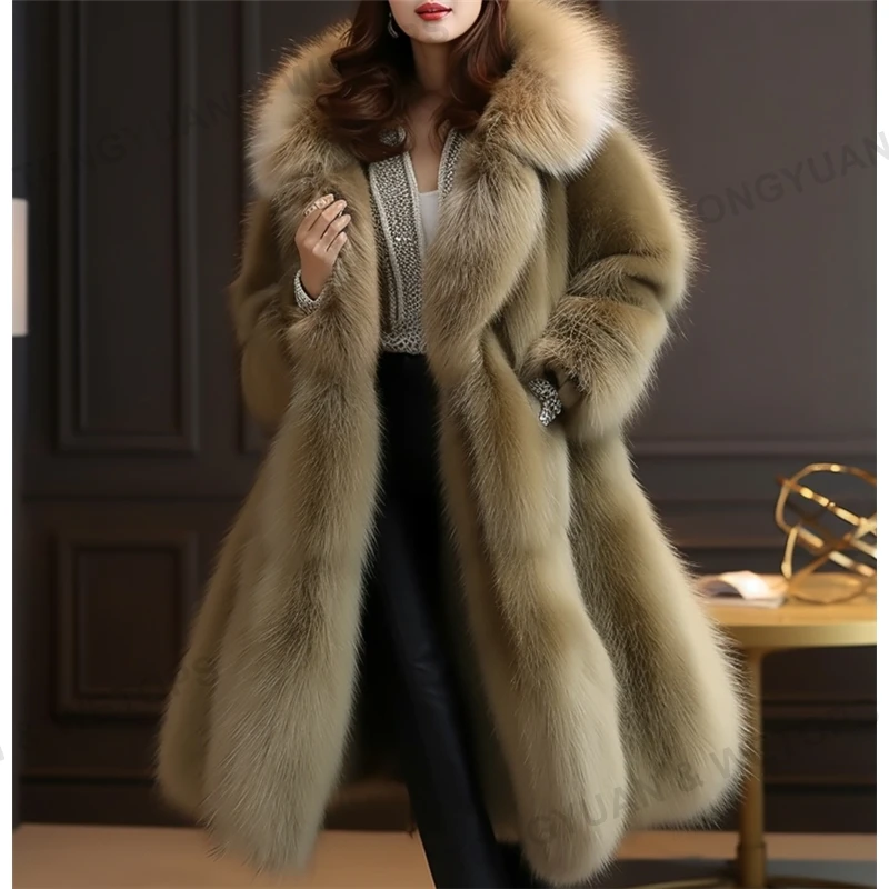 Custom Clothing Manufacturers Hot Sale Winter Women Coat Big Fluffy