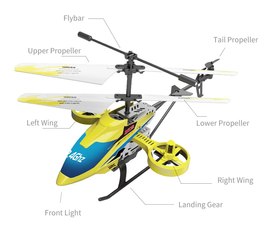 

2020 XUEREN JJRC JX02 2.4G 4CH Flying RC Helicopter Remote Control Altitude Hold Crash Resistant Quadcopter Aircraft Kids Toys, Yellow,red