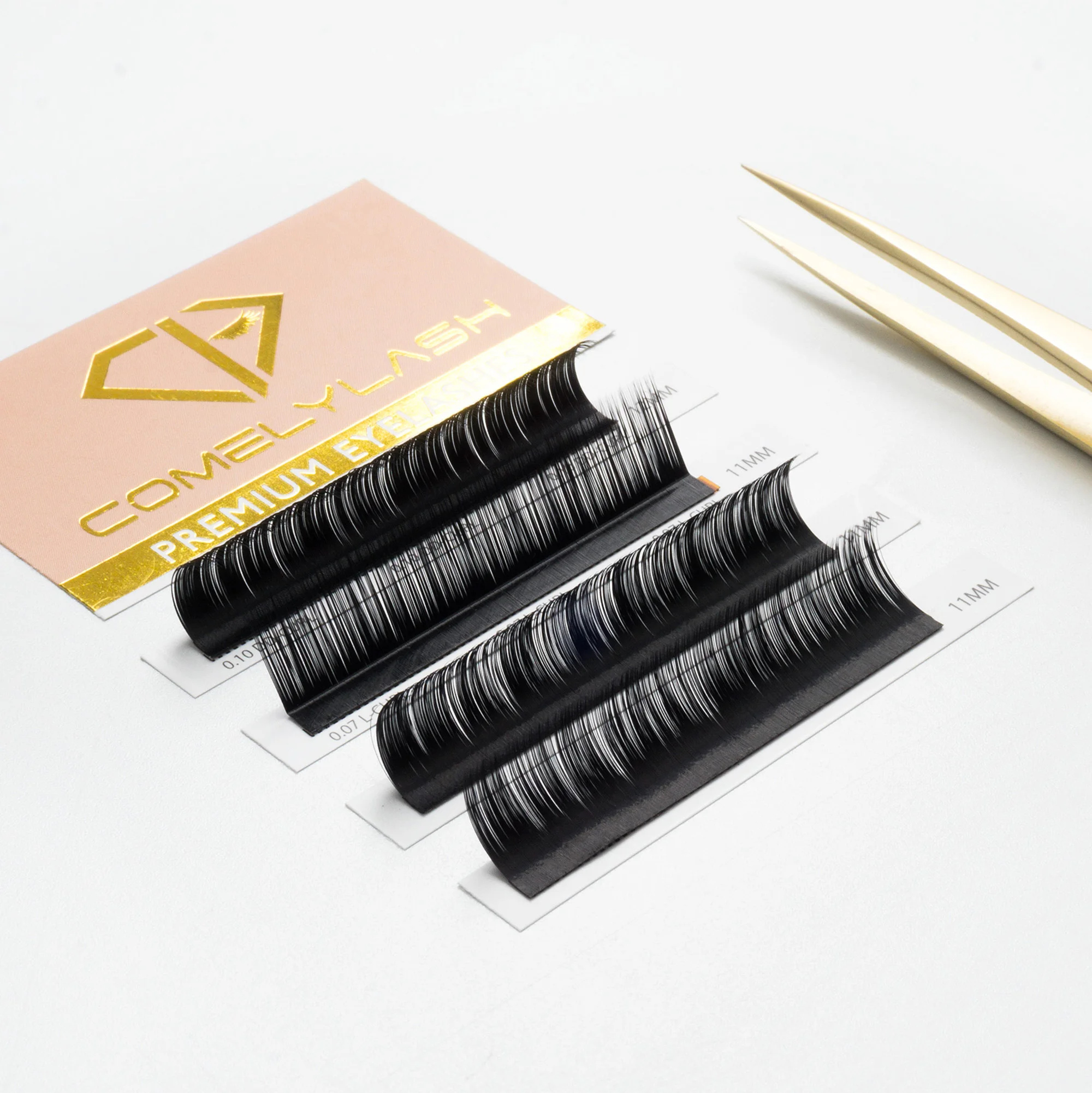 

Comelylash Korean pbt Real Mink Mega Classic Volume Wholesale Individual Eyelash Extensions Customize Private Label, Black