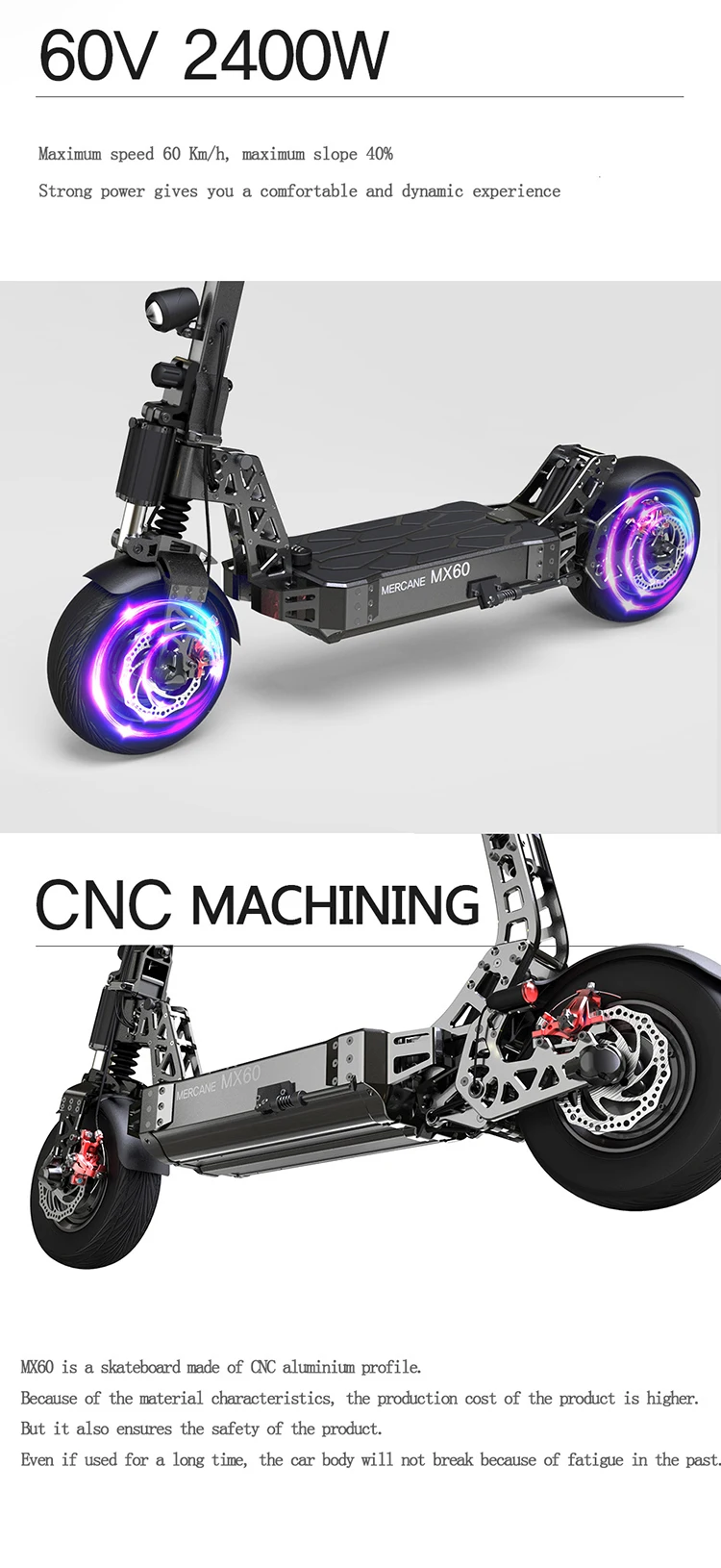 2020 mercane electric scooter 2000w off road scooter 2000w battery swappable e scooter 2000w