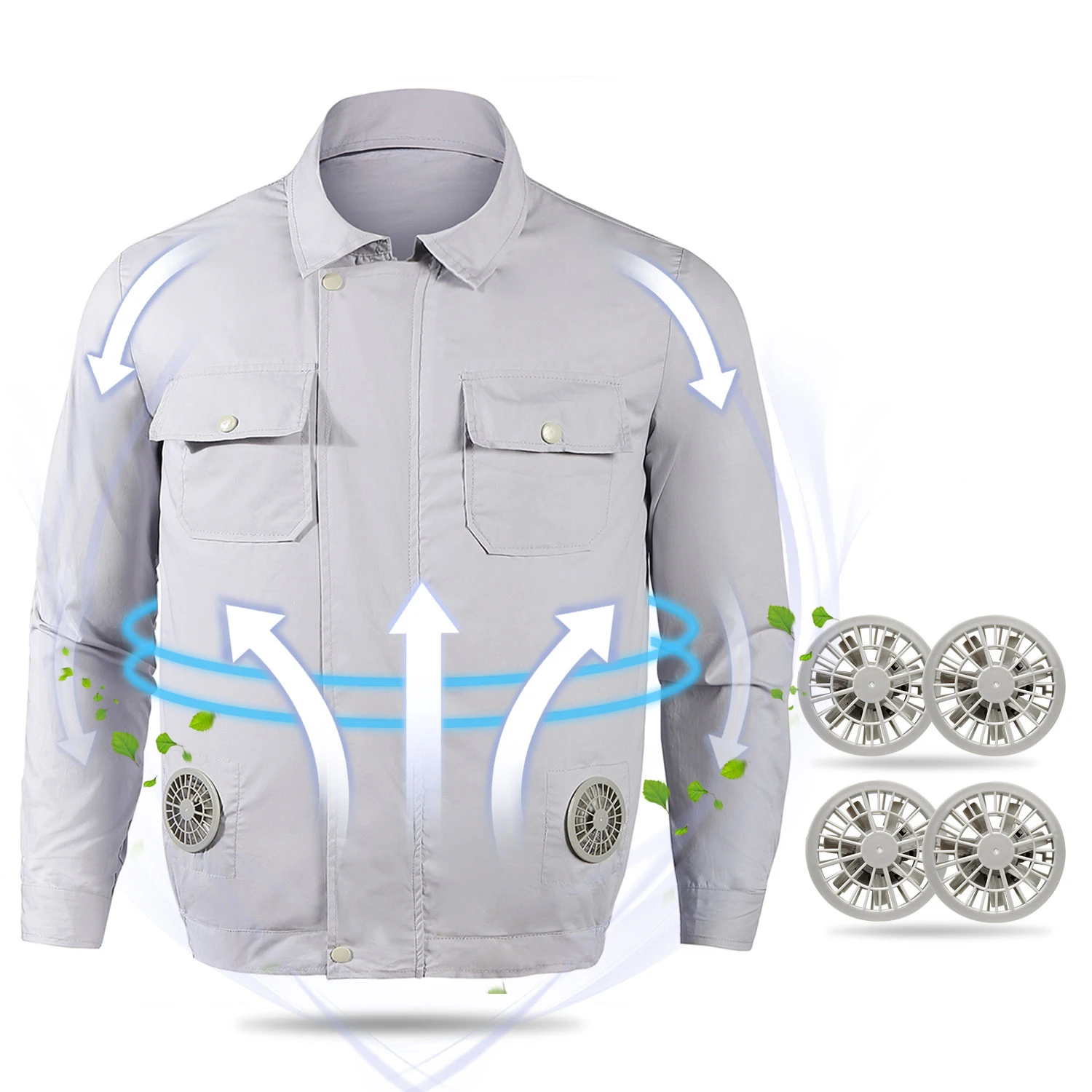 

Sun-proof Super Light 7.4V USB Air Condition Cooling Fan Jacket for Workwear