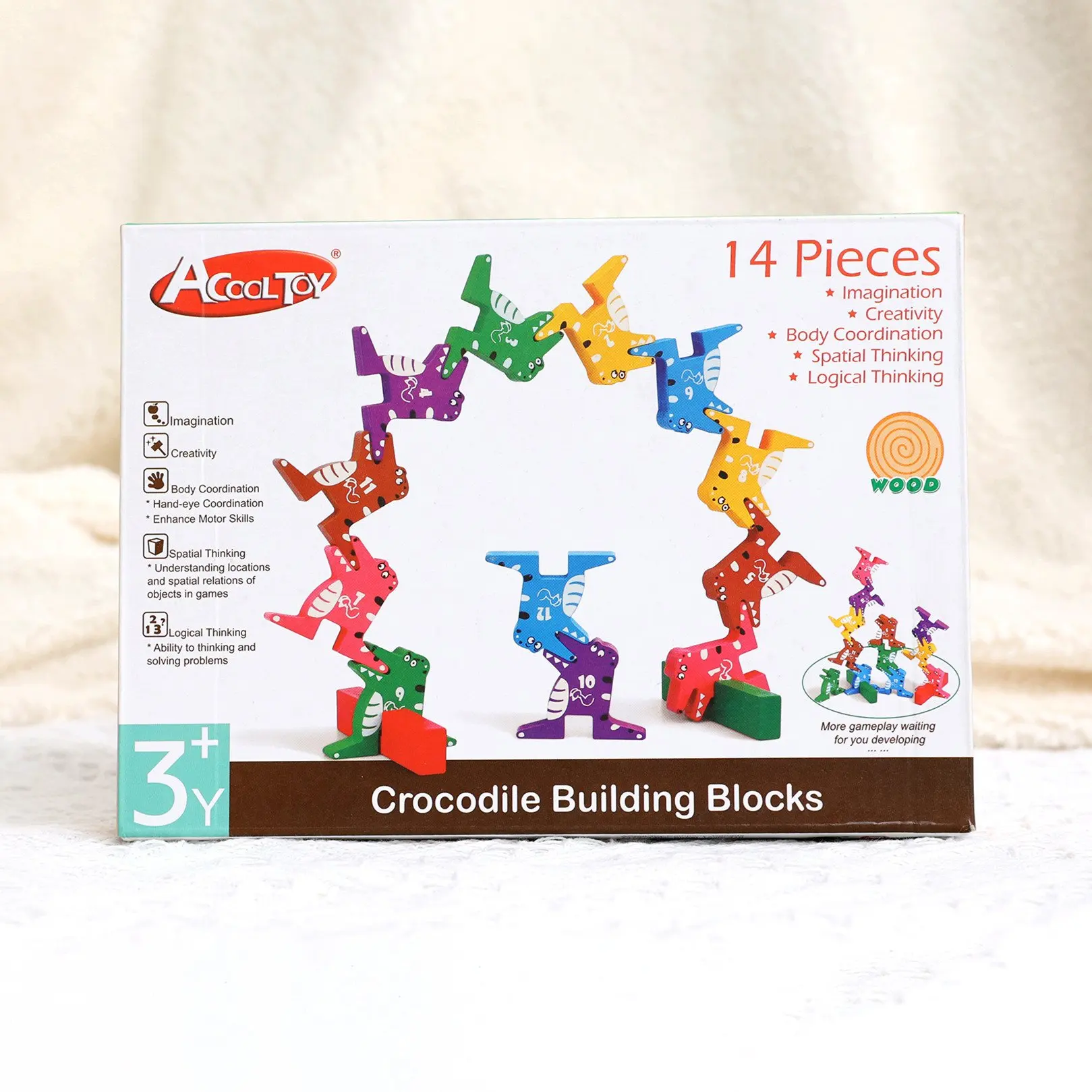 

Hot selling Kids Blocks Crocodile Balance Stacking Building Blocks For Kids