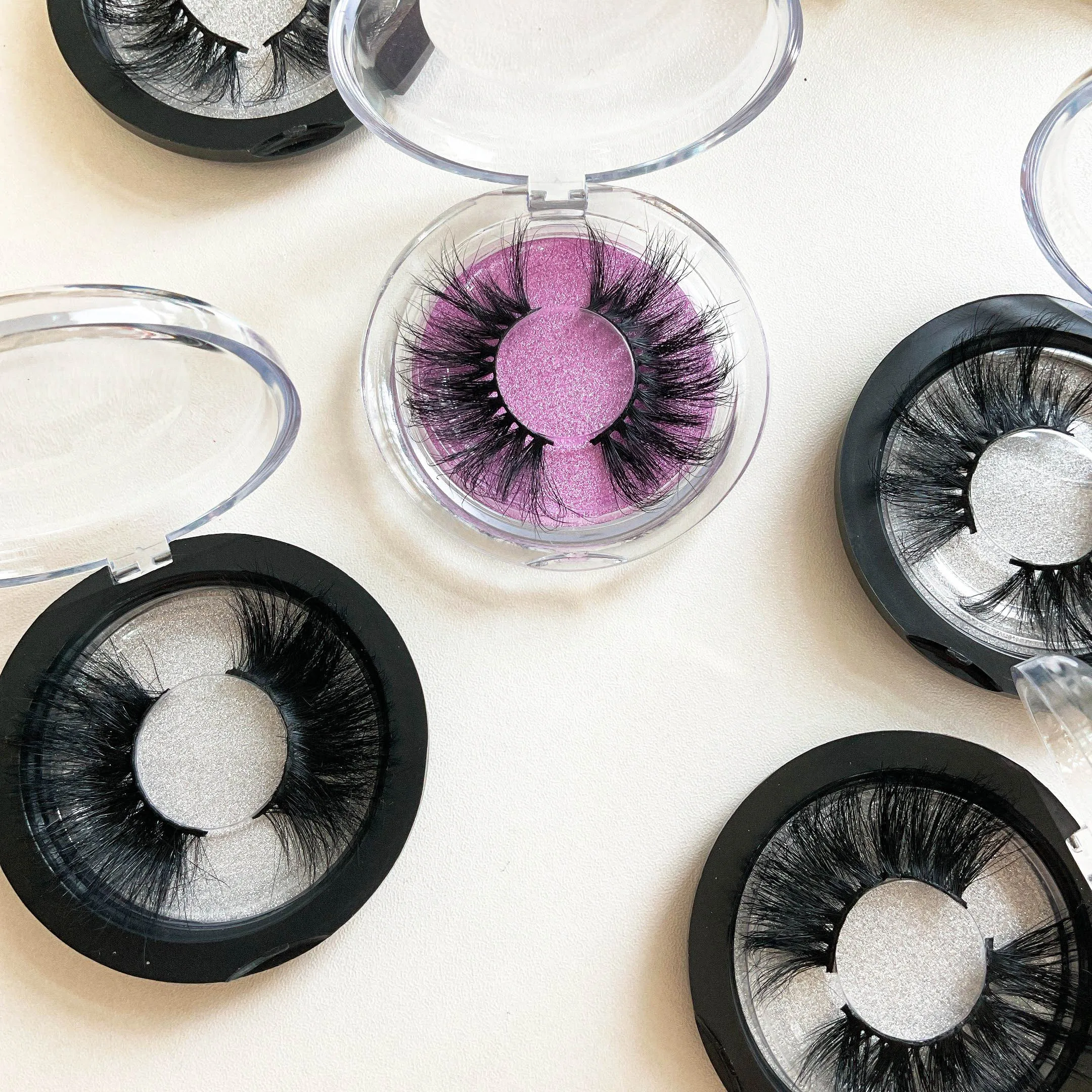 

25mm eyelashes mink lashes wholesale eyelash vendor natural long 3D real mink eyelash vendor, Black