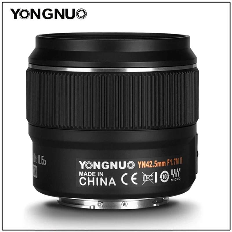 

YONGNUO YN42.5mm 42.5mm F1.7M II Camera Lens F1.7 Lens Auto Focus AF For M4/3 mount Panasonic Olympus Mirrorless Camera