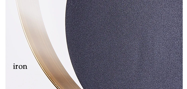 New style gold round ring wall lamp bedside indoor headboard reading recessed led wall lamp