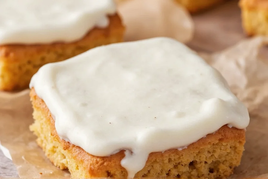Step-by-step process of making creamy cinnamon bun frosting in a mixing bowl with ingredients clearly visible