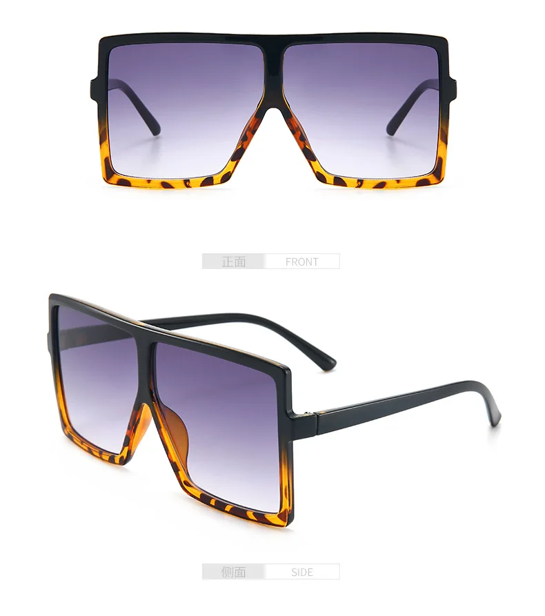 

wholesale OEM New trend Sun Glasses big square frame sunglasses women unisex beach wear Eyeglasses