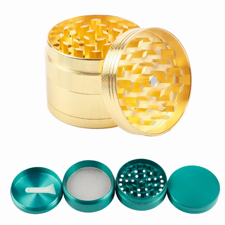 

tobacco zinc alloy cigarette grinder 40mm four-layer flat printing weed grinder