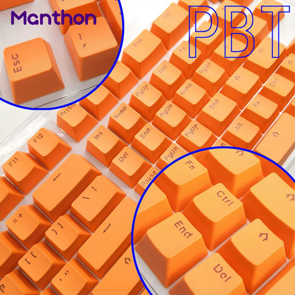 

Double Shot PBT 61 64 68 71 82 84 87 Keys Keycaps with Light Through For Small Mini Mechanical Keyboard