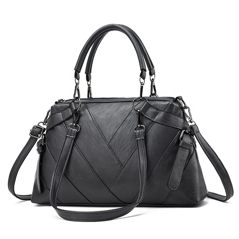 

Women PU Fashion Hot Sale Toto Solid Color Linger Shoulder Handbag, Red,gray,black,white,green,rose madder