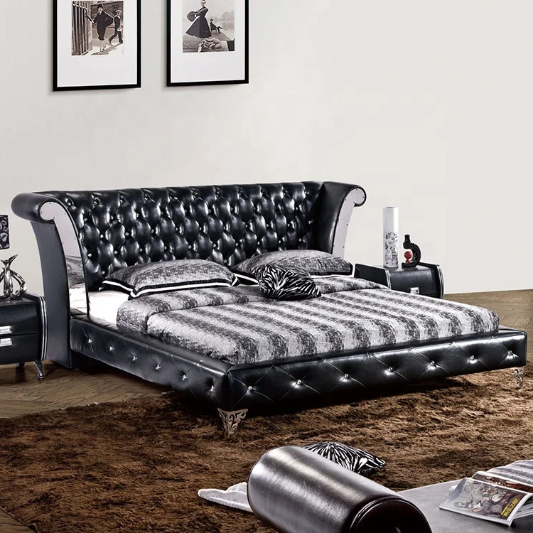 
Luxury plush velvet super king bed frame antique king beds king bed carved 