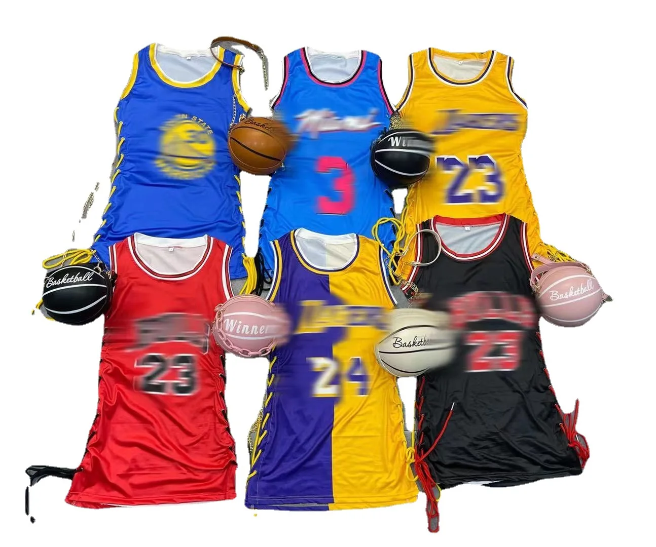 

J-420 Custom fashion Sports style sexy Bulls #23 design basketball jersey dress for women basketball uniforms sets, Picture