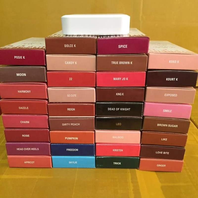 make up Liquid lips K 30Colors Lipgloss Matte Liquid Water Proof Lipstick OEM Lip Gloss  Lipgloss and Lip Liner Set