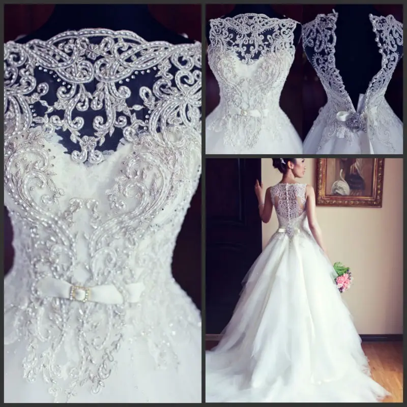 

High Quality Embroidery Tullle Fashion Lace Applique Beaded With Buttons Back Vestidos Wedding Dresses 2021 New Arrival, Any color