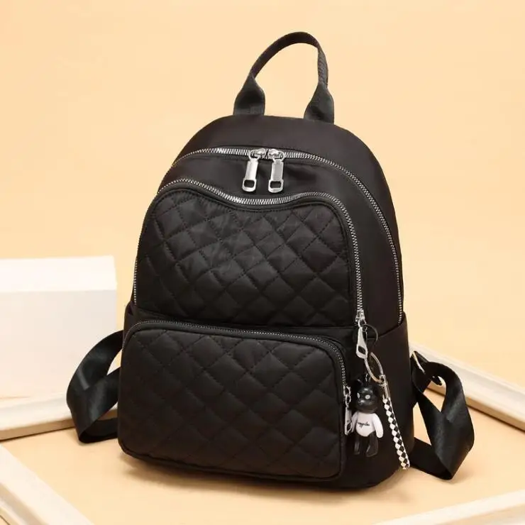 

Wholesale girls backpack custom women high quality backpacks, Black red