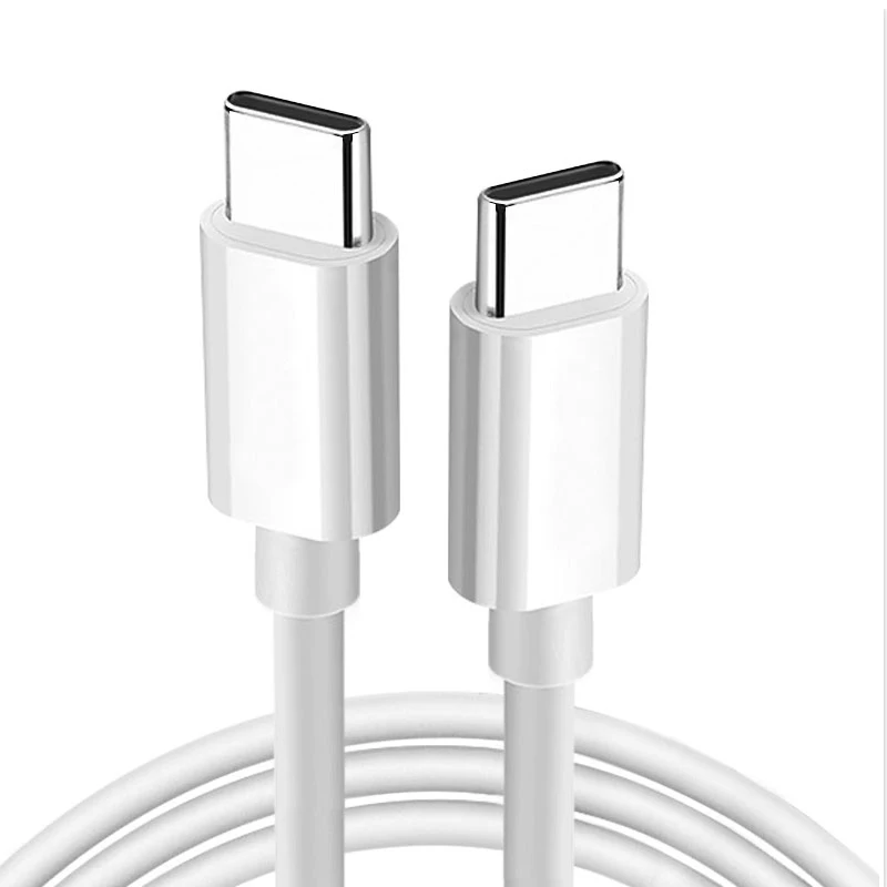 

PUJIMAX 60W 3A Type-C to Type-C usb c cable charge & sync cable 1m with plastic heads data line, White