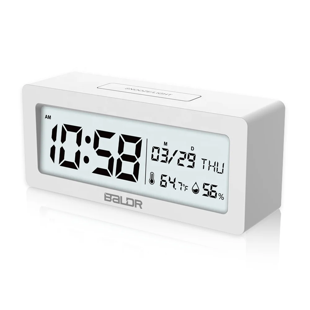 

BALDR B0337 Digital Alarm Clock for Bedrooms Desk and Table Clock Brightness Control Snooze Function Kids Digital Alarm Clock