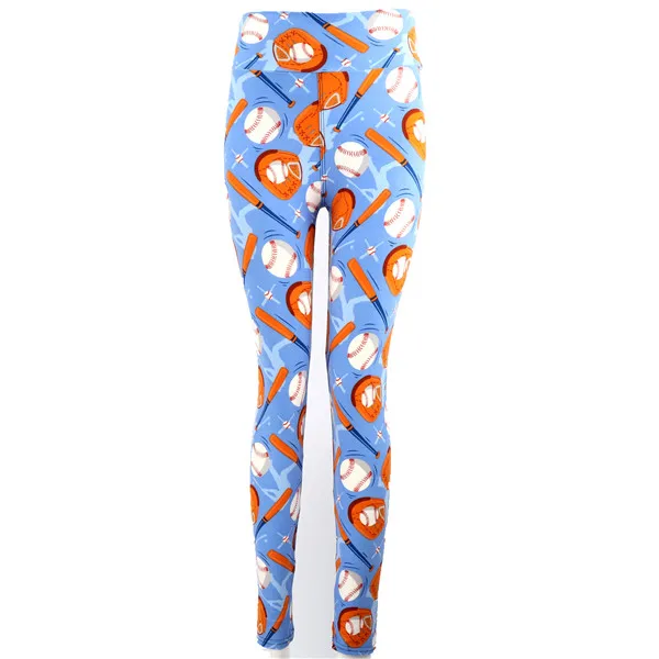 

2021 Free Shipping Ebay Amazon Suppliers Super Soft Polyester Promotion Gifts Magic Box Home School baseball prints leggings new, Customized colors