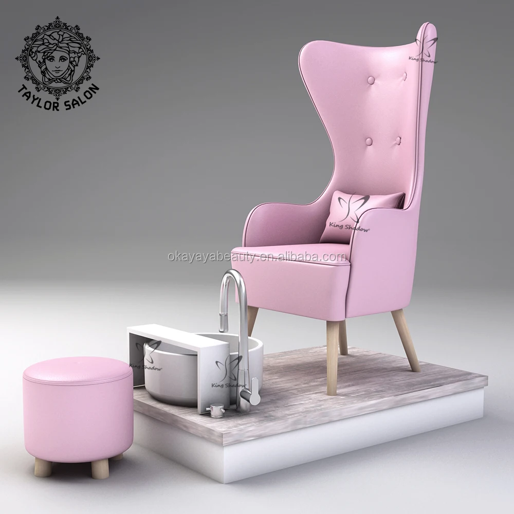 

Nail salon furniture queen spa chairs pink spa chair pedicure with foot bowl