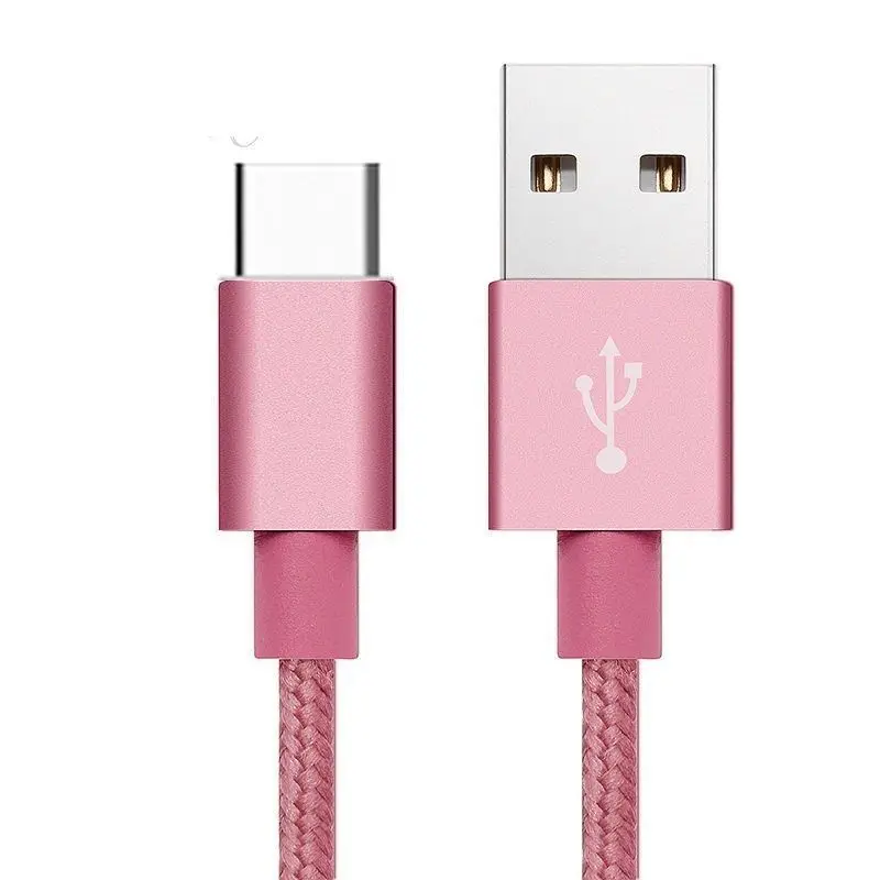 

2M 6.7FT Durable Fast Charging Nylon Braided Data Sync USB Type C Charger Cable USB-C, 6 colors