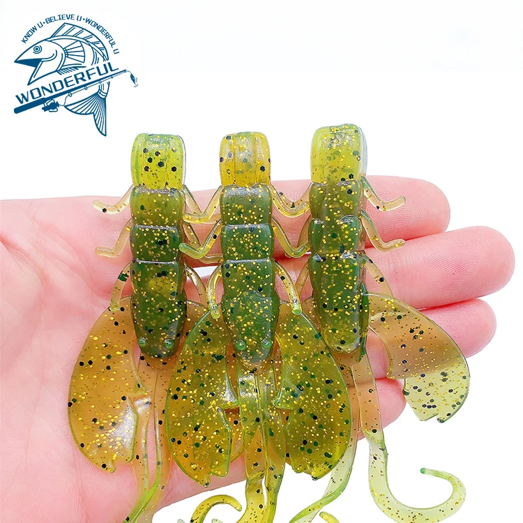 

High Quality 90mm 8.5g Plastic Bionics Artificial Wobblers Crawfish Shrimp Prawns Soft Lobster Lure For Fishing