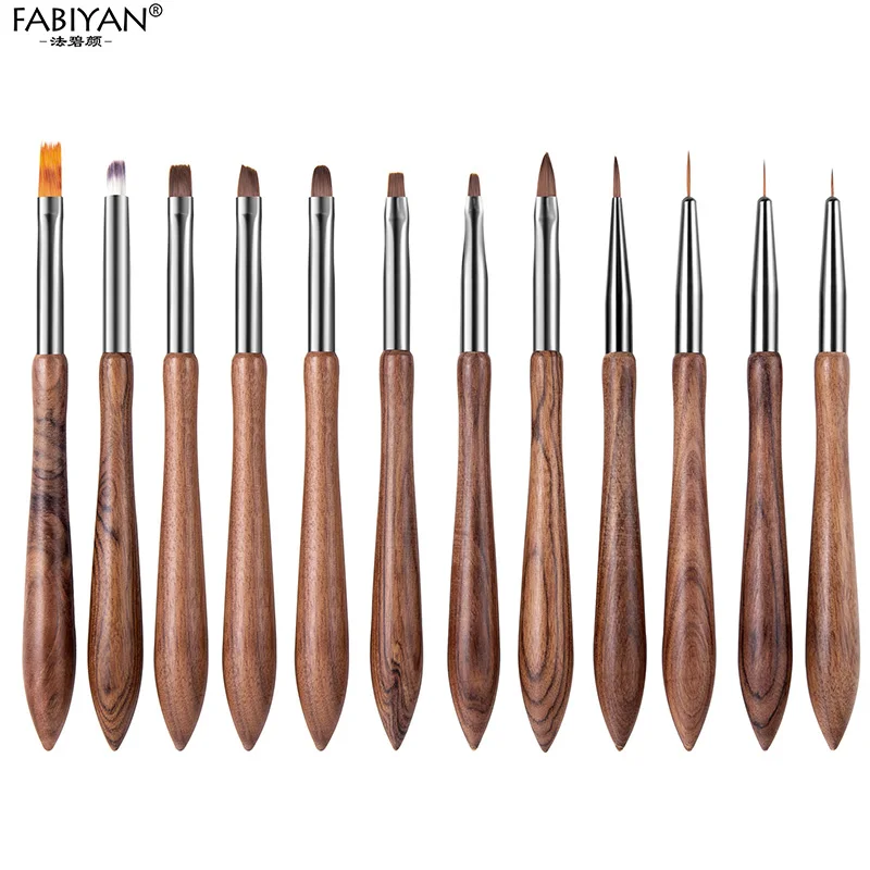 Private Label UV Gel Polish Manicure Brush Kit Acrylic Nail Brush 12 Pcs Nail Brush Set