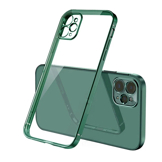 

Quality Mobile Phone Case For Iphone 13 12 Clear Case Transparent TPU Soft Gel Shockproof Back Cover For Iphone 11 Pro, 9 colors