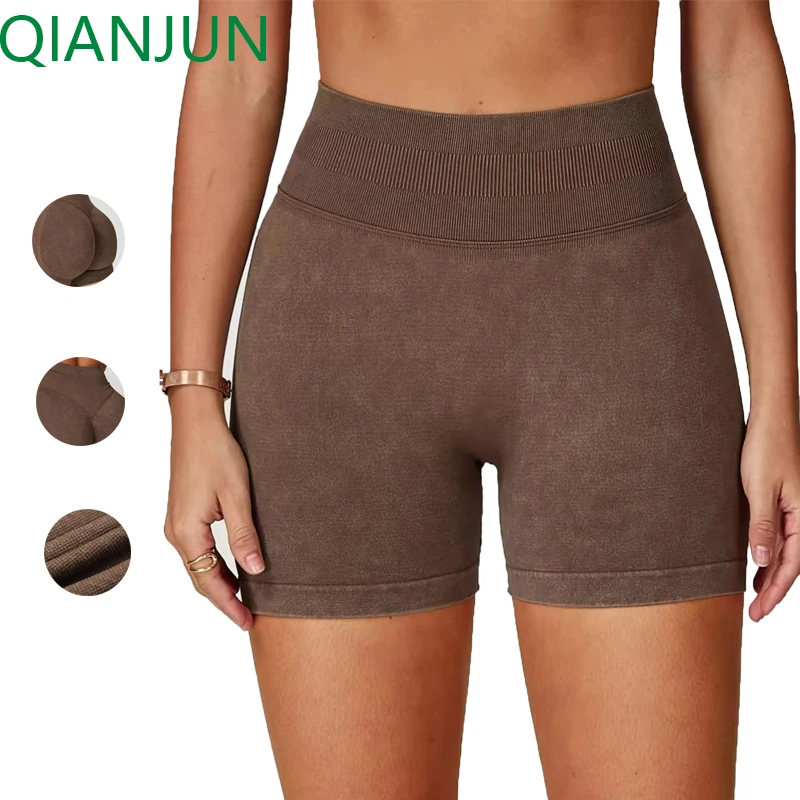 Wholesale Women Sportswear Seamless High Waist Yoga Shorts Butt Scrunch Fitness Shorts for Women