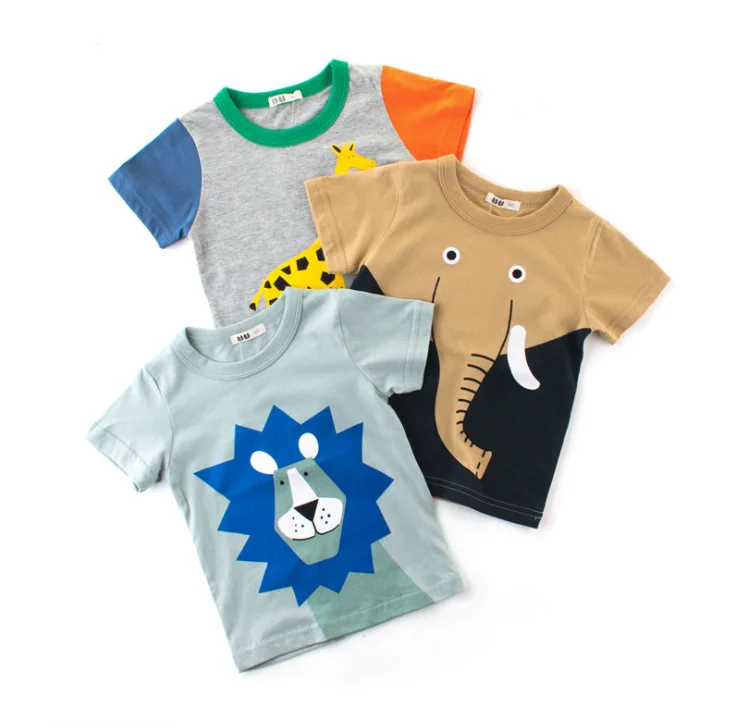 

Best sale animal summer short sleeve boy children t shirt