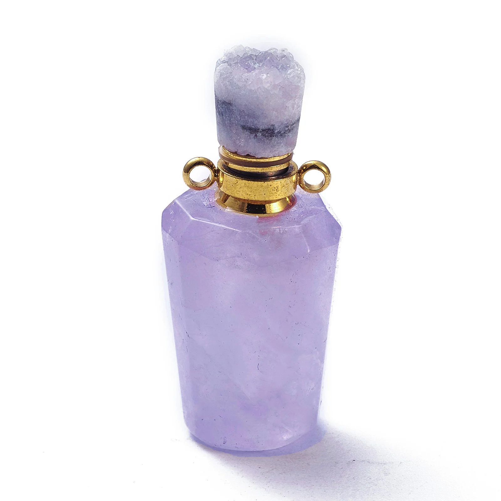 

PandaHall Openable Perfume Bottle Faceted Natural Amethyst Pendants