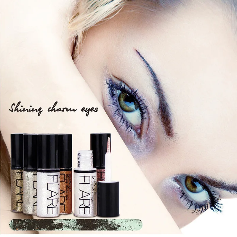 

Private label Professional New Shiny Eye Liners Cosmetics for Women Pigment Silver Rose Gold Color Liquid Glitter Eyeliner