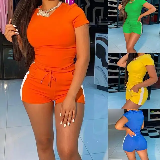 

vendors clothing women sets lounge wear summer shorts t shirts two piece suits casual sports matching clothes set