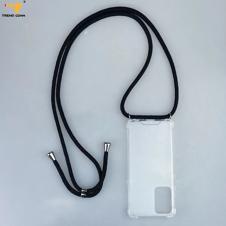 

Clear Anti Fall Cell Phone Case A52 A72 Crossbody Necklace Casing For Samsung S21 Ultra