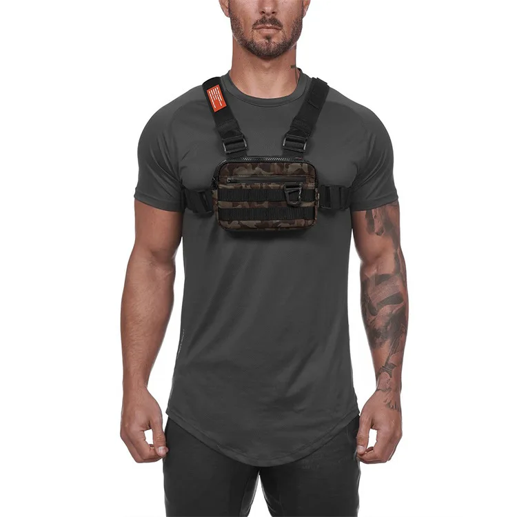 

New Chest Rig Men Bag Casual Function Outdoor Style Chest Small Tactical Vest Bags Streetwear For Male Waist Bags Kanye, Customize color