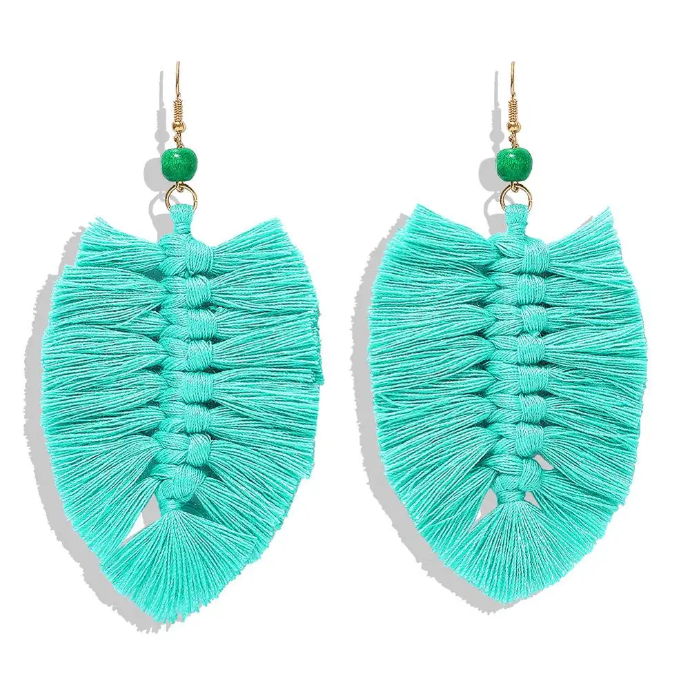 

2020 New Trendy Braided Earring Jewelry For Woman Handmade Boho Tassel Earring