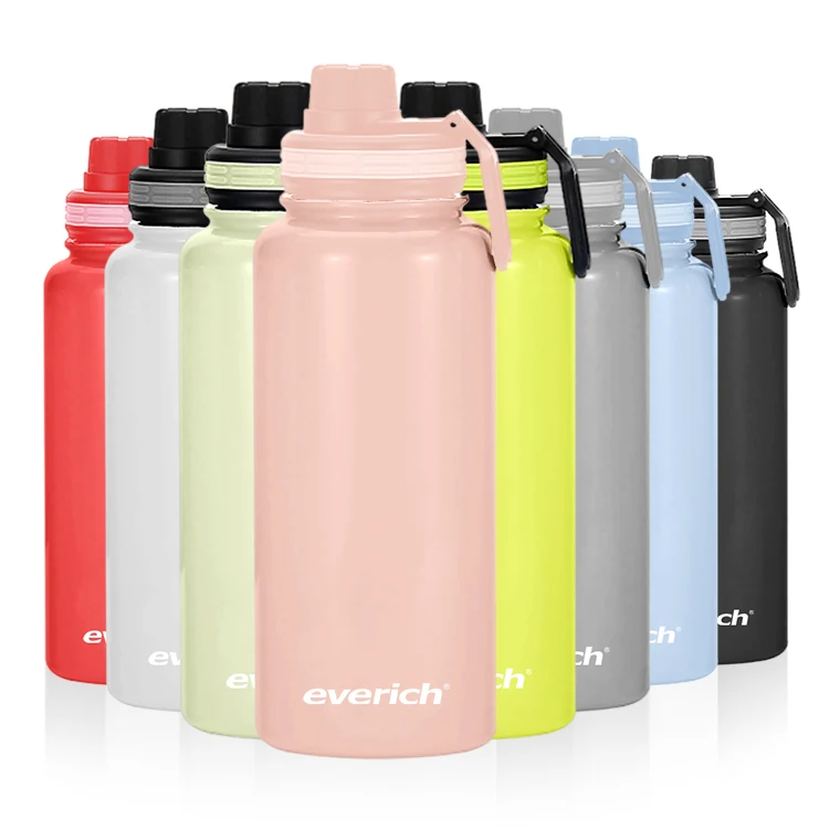 

2021 TV Show Popular Stainless Steel Water Bottle Vacuum Flask Design Lids Keeps Liquids Hot or Cold With Handle Island Style, Clear or customized color
